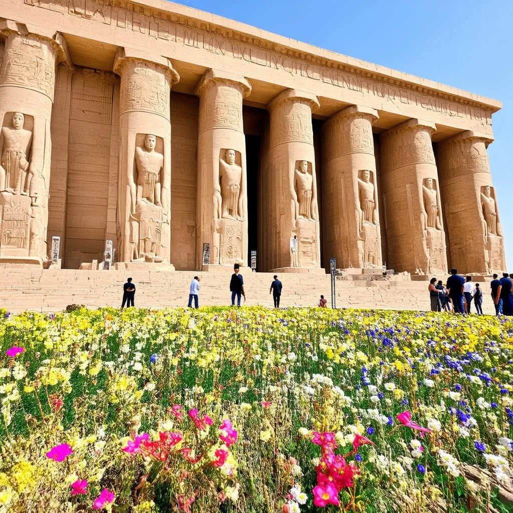 Luxor Temple Spring Blossoms