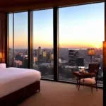 Luxury Hotel Room with Cityscape View