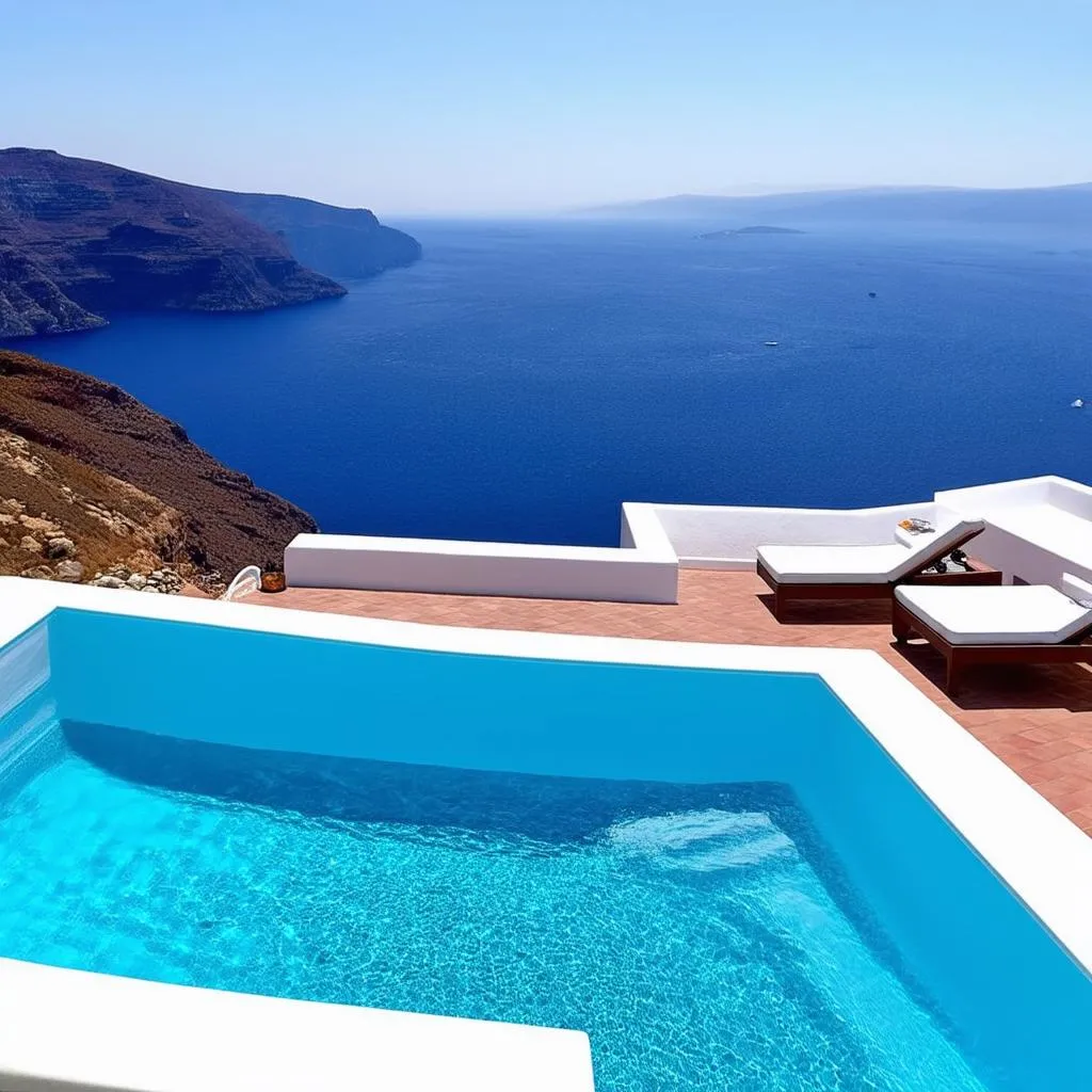 Luxurious Hotel Room with Caldera View in Santorini