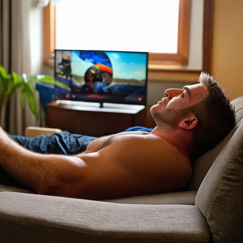 Man Enjoying Travel Show 