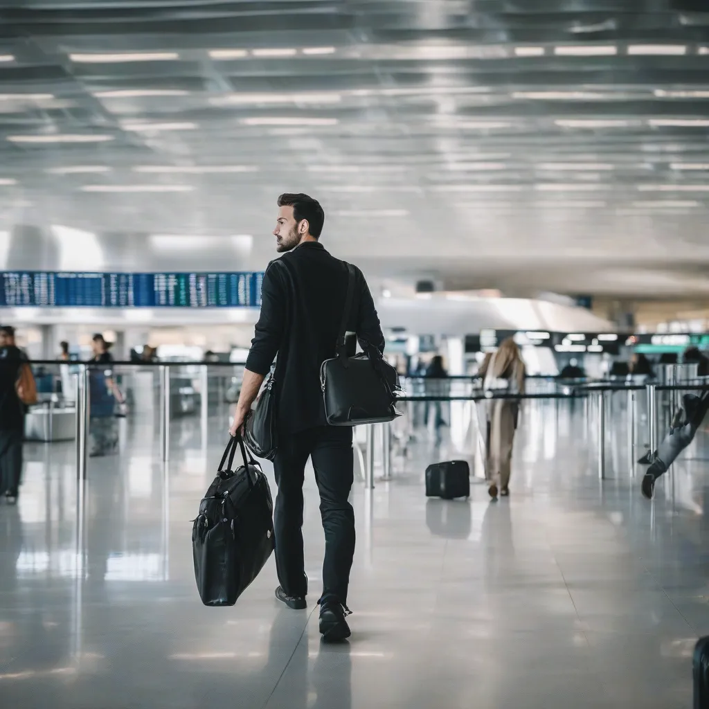 Man Wearing a Crossbody Bag