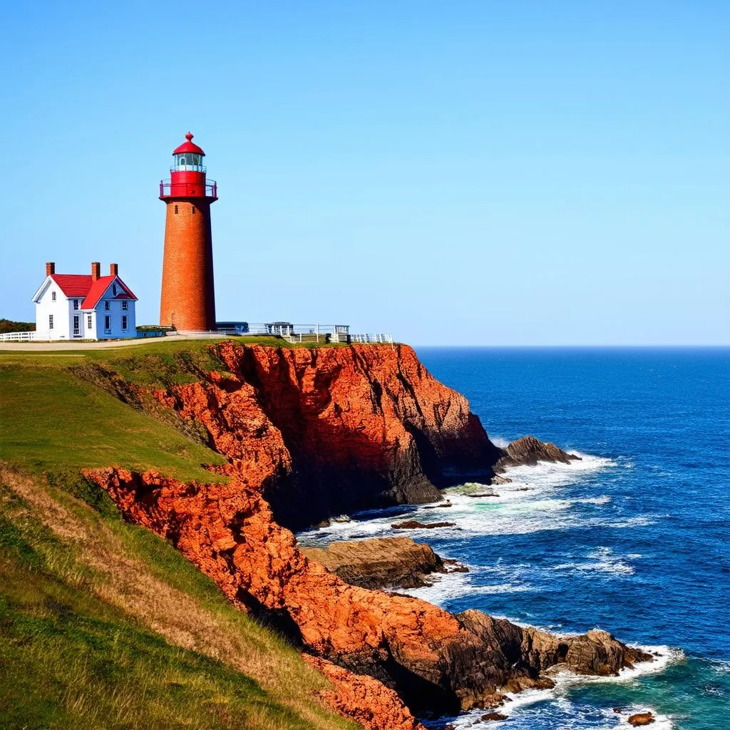 Martha's Vineyard Lighthouse and Cliffs 