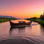 Mekong River Cruise at Sunset