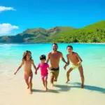 Mexican Family on Beach Vacation