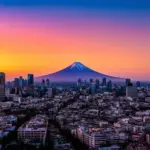 Mexico City Skyline at Sunset