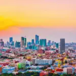 Mexico City Skyline at Sunset