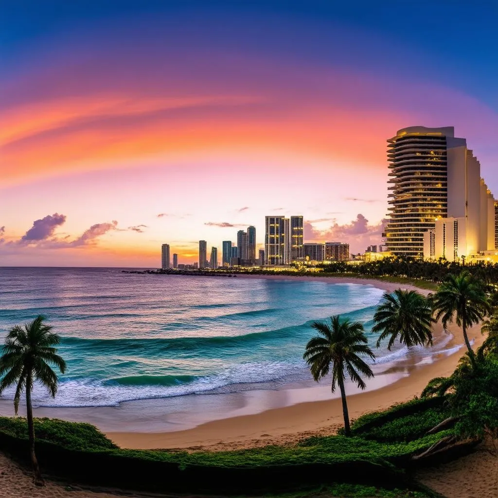 Miami Beach at Sunset