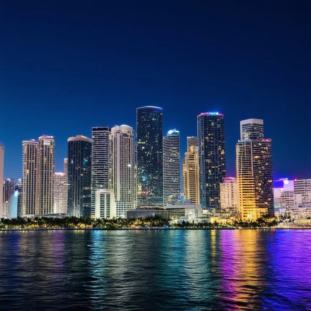 Miami Skyline at Night 