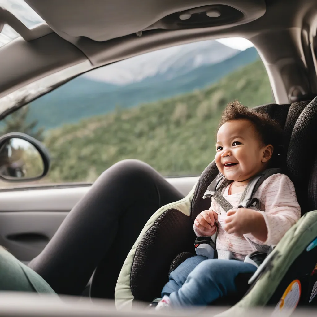 Mom and Baby on Road Trip