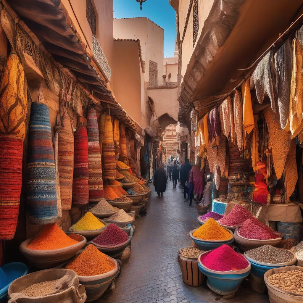 Bustling Moroccan Souk