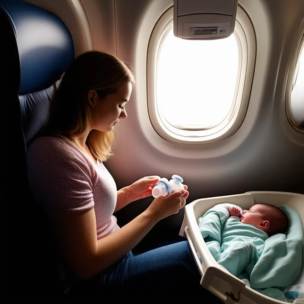 Traveling Mom Using Breast Pump