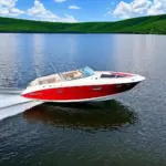 Motorboat on Calm Lake