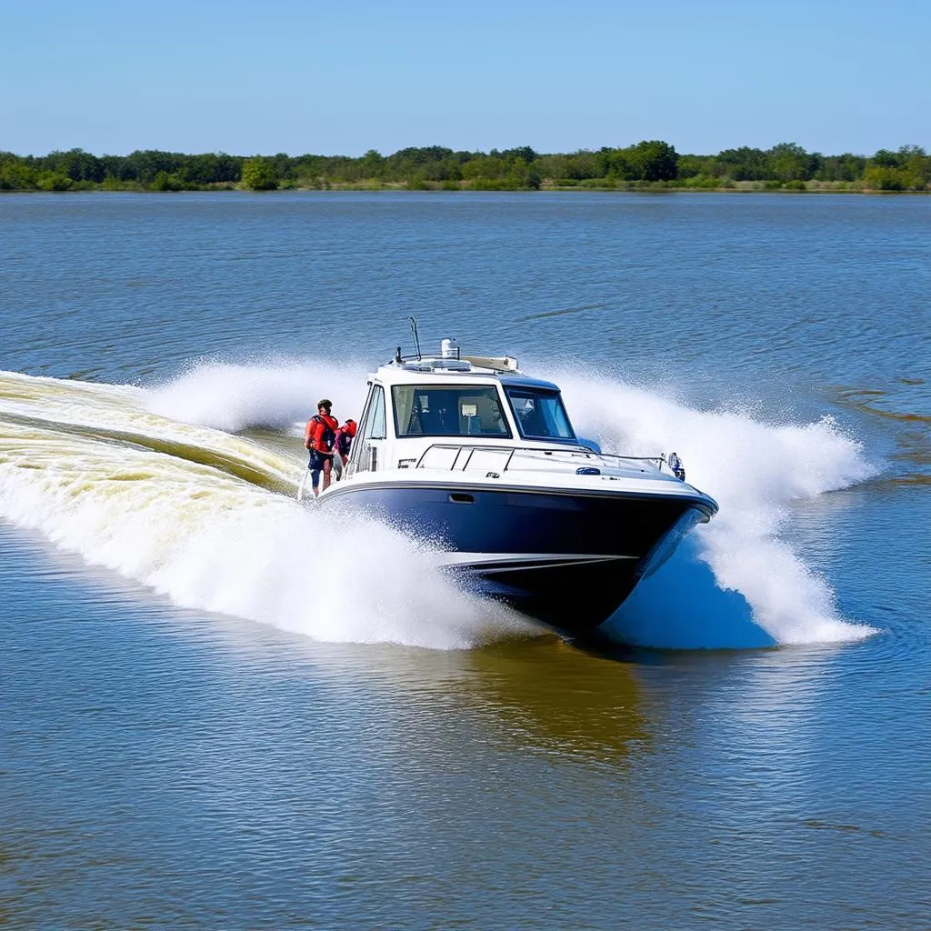 Conquering the Current: A Motorboat’s Journey 35km Upstream