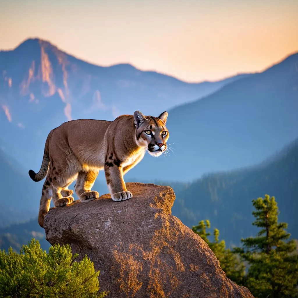 Mountain Lion in Rocky Mountains