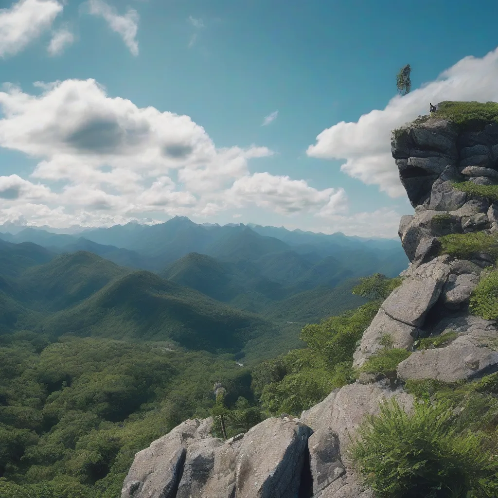 Mountain vista from a hiking trail