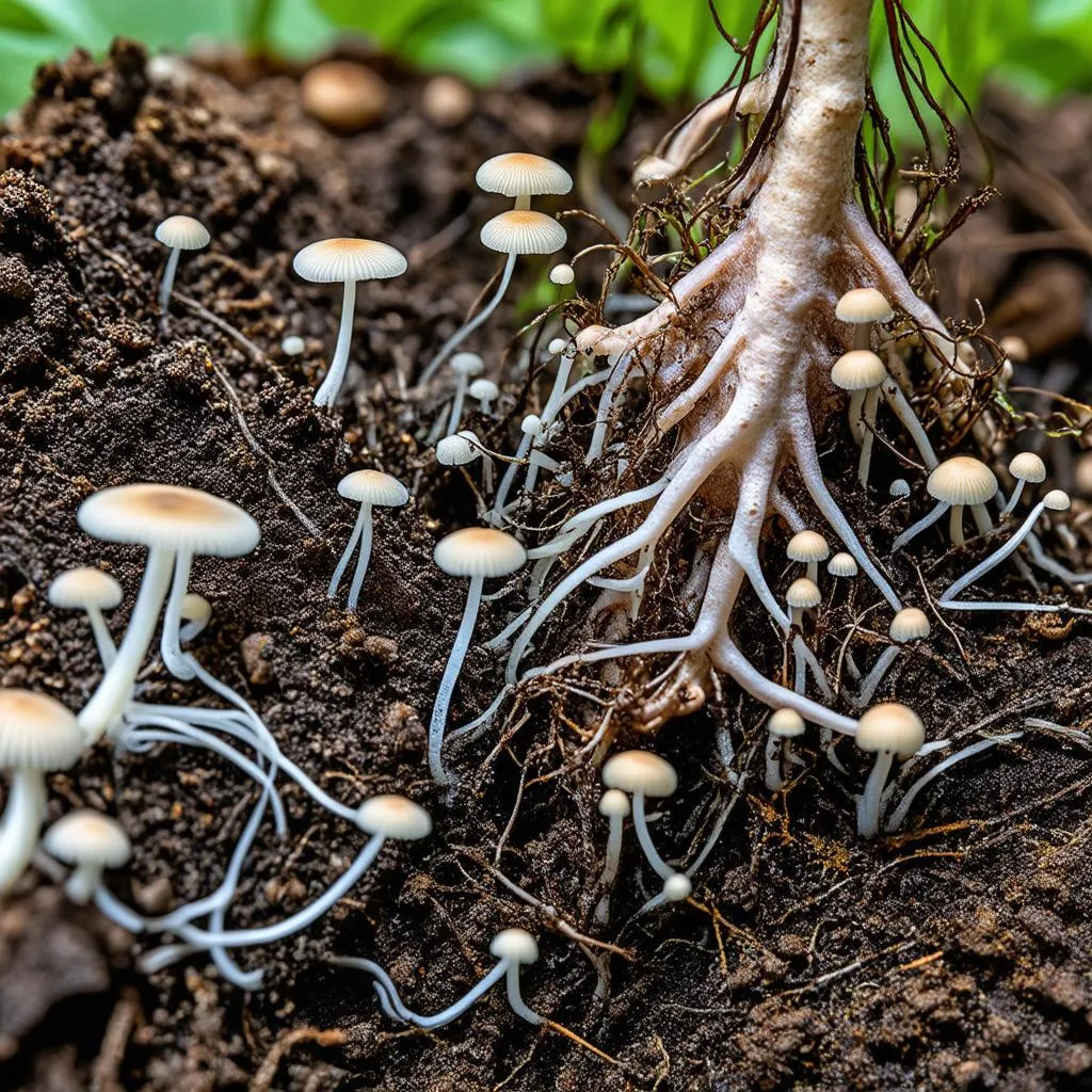 Mycorrhizal Fungi on Roots