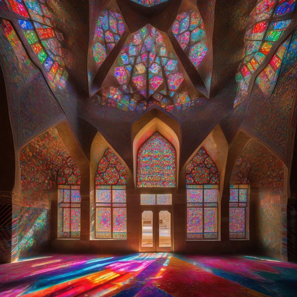 Colorful Nasir al-Mulk Mosque Interior