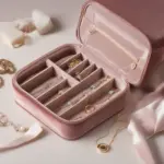 Elegant travel jewelry case