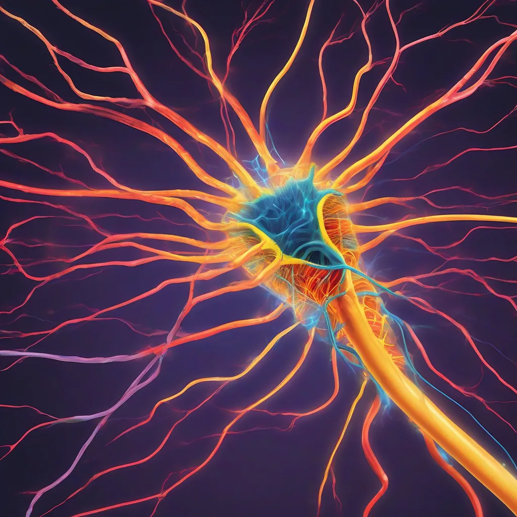 Nerve Impulse Traveling Down Axon