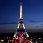 Eiffel Tower with Netflix Logo