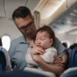 Newborn Baby on Plane