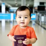 Newborn Baby with Passport