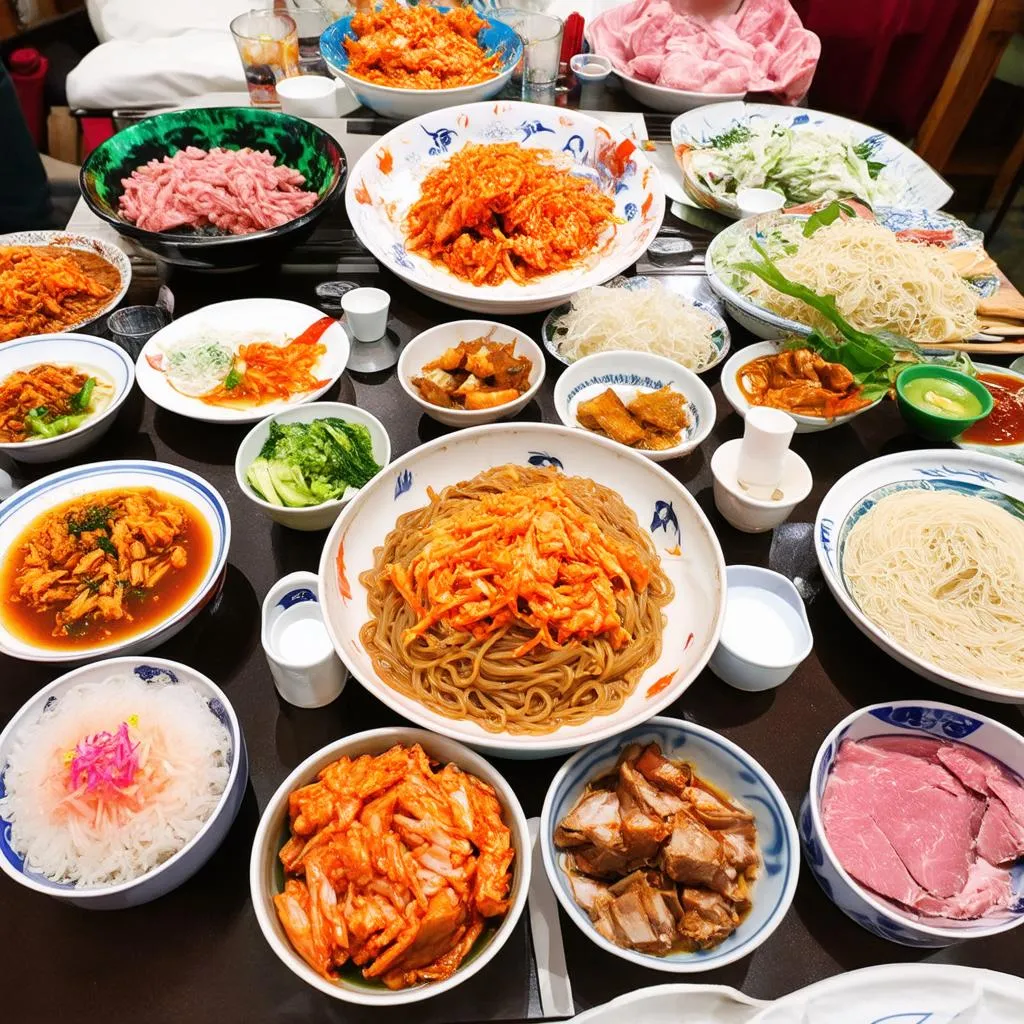 Traditional North Korean Meal