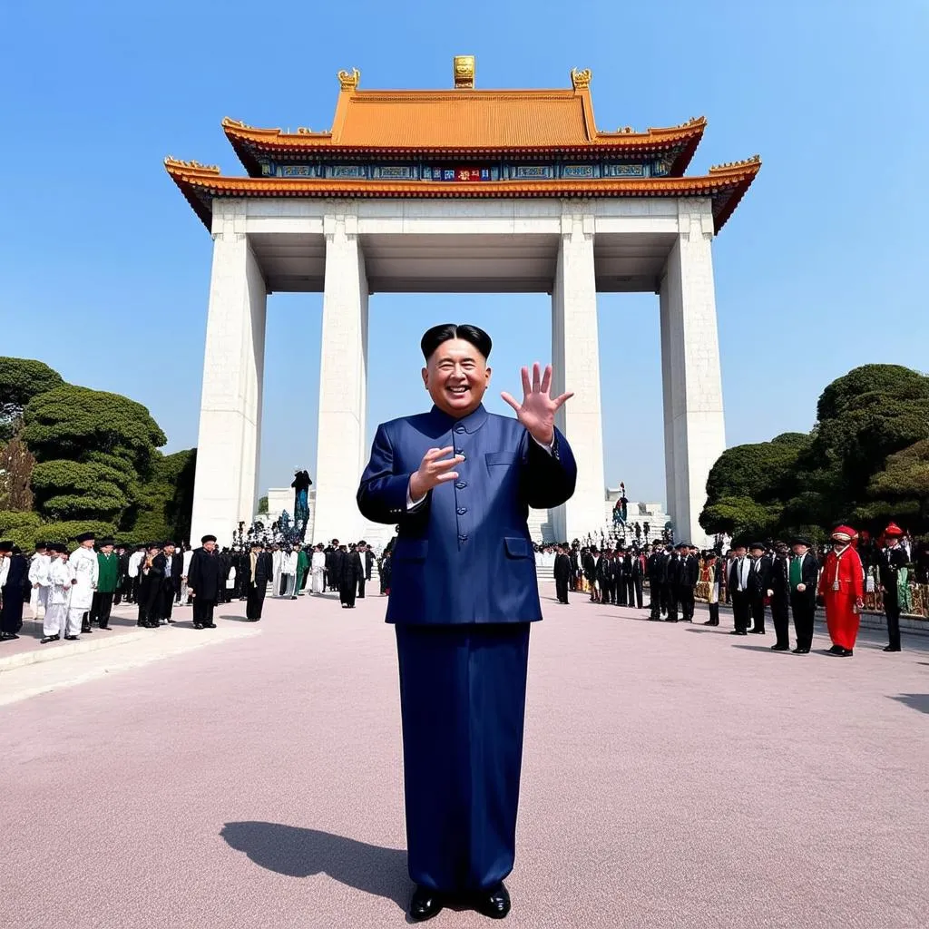 North Korean Guide in Pyongyang