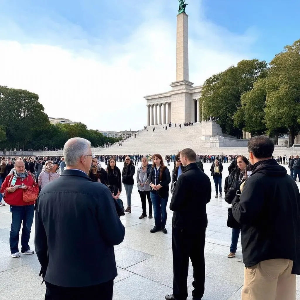  Tourists Visiting Monument