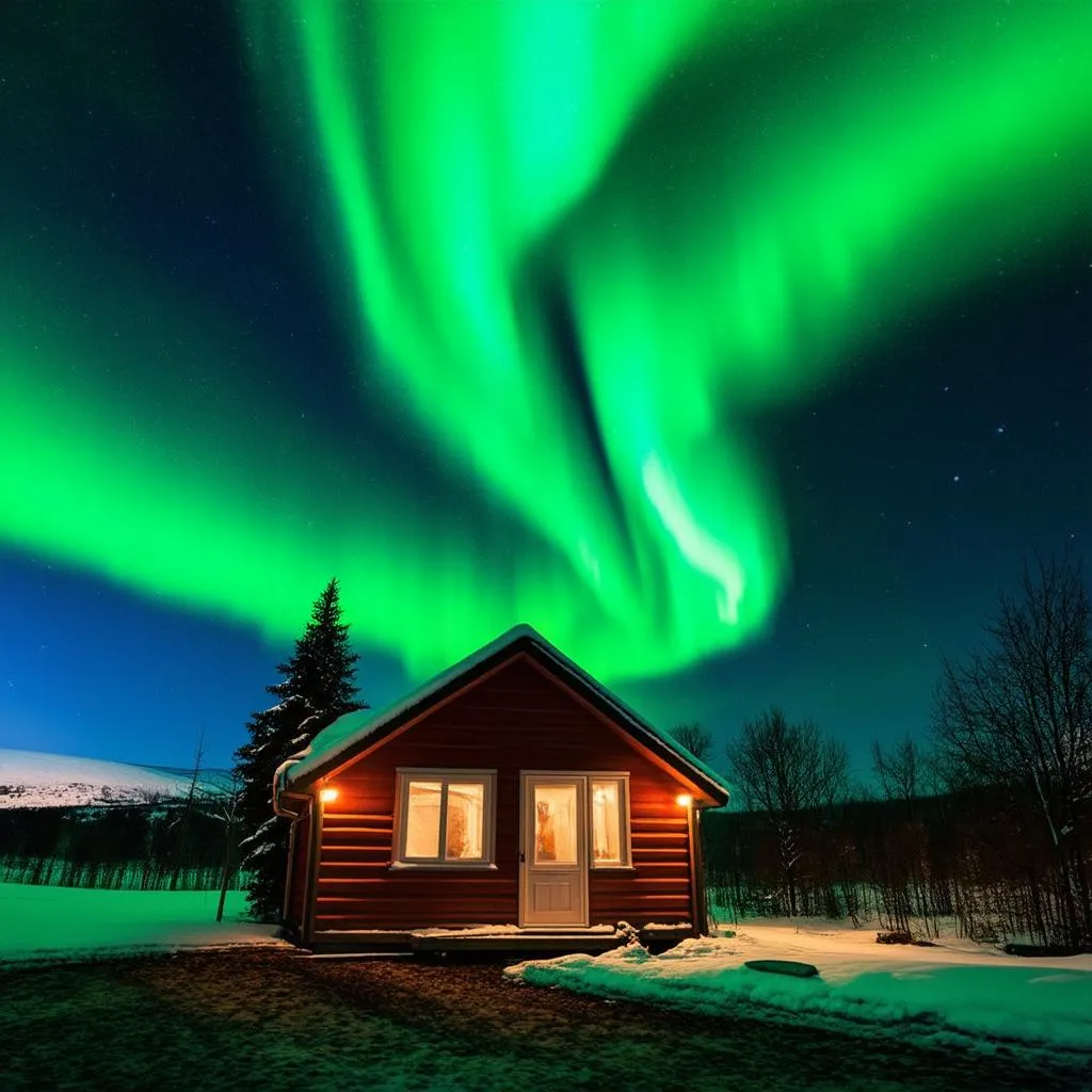 Northern Lights over Reykjavik