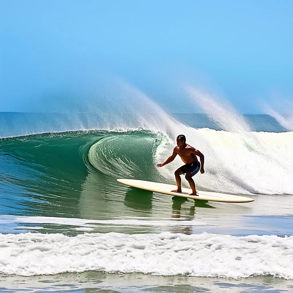 Surfing on Oahu