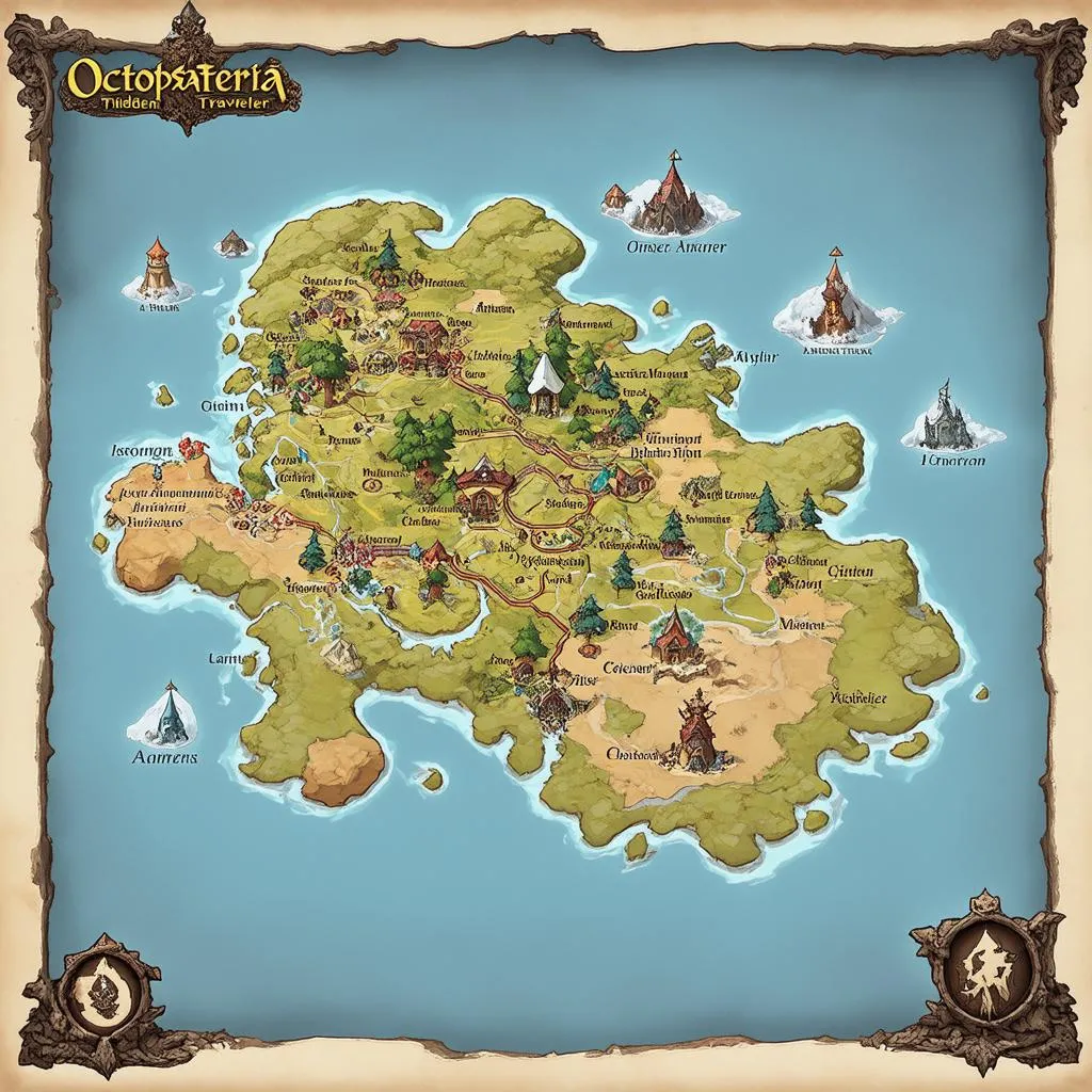 Octopath Traveler world map