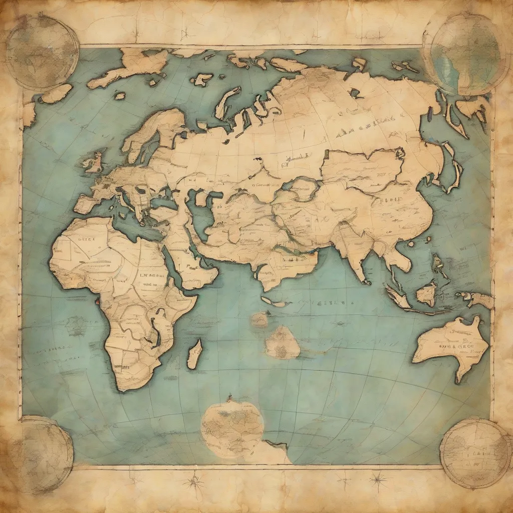 Map of the World During Columbus's Time