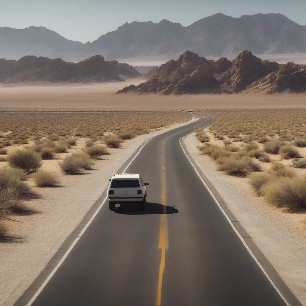 Car on an open road