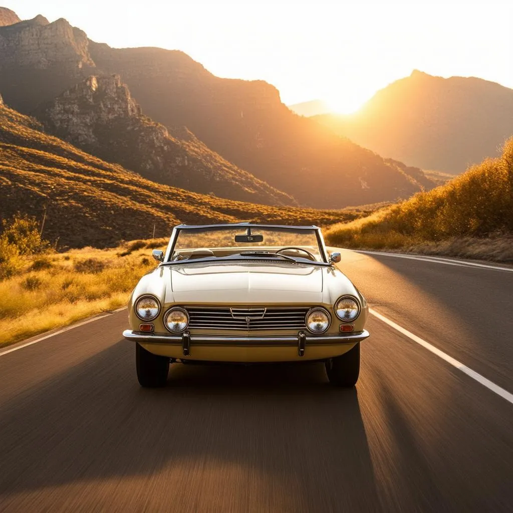 Open road winding through mountains