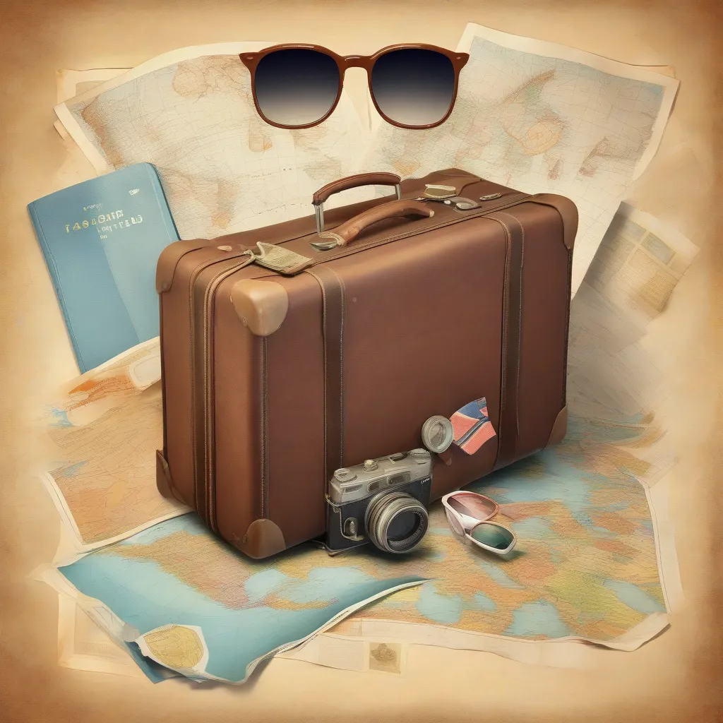 Open Suitcase on a Map