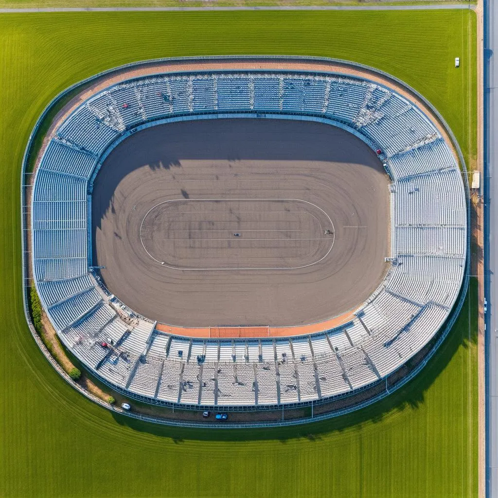 Oval Racetrack Aerial View