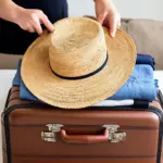 Packing a Suitcase with a Hat