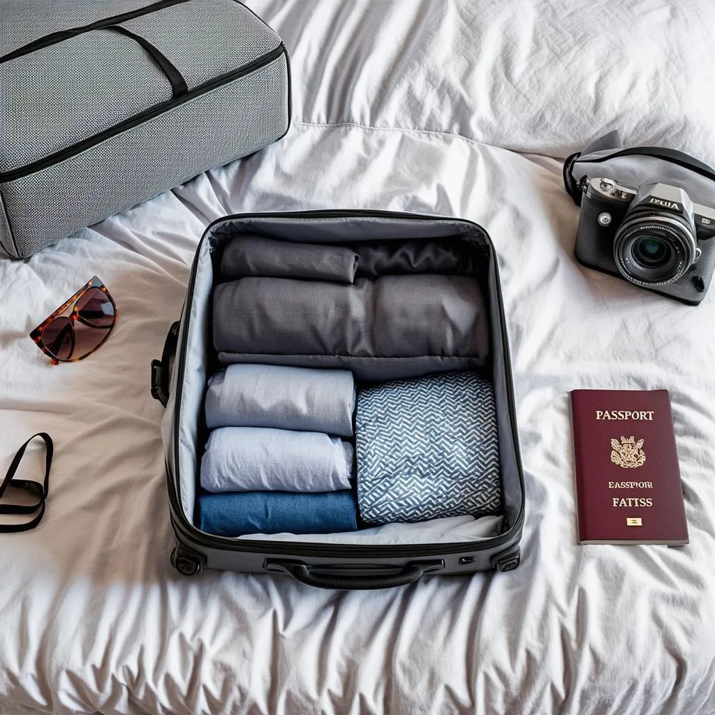 Packing Cubes in Luggage