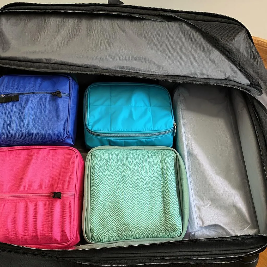 Packing Cubes in Suitcase