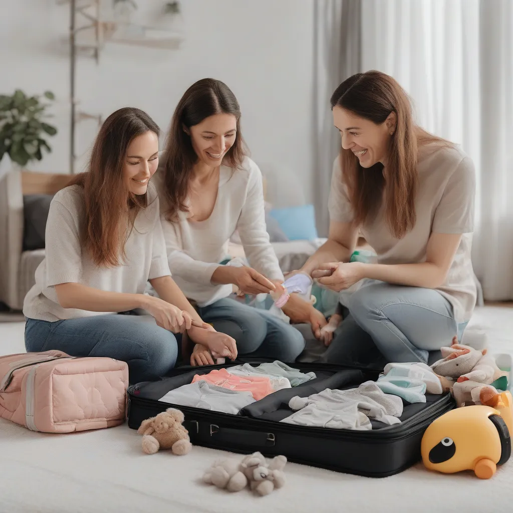 Parents Organizing Baby Essentials