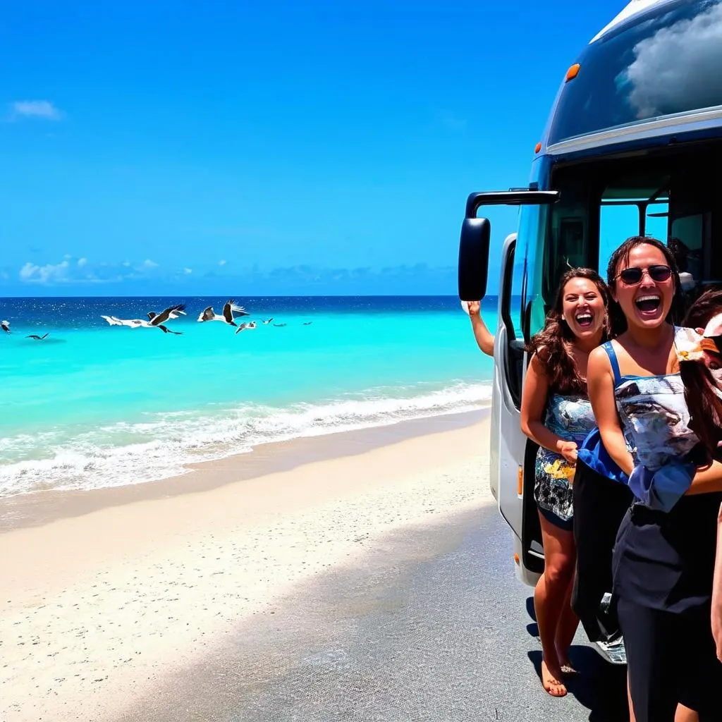 Arrival at the Beach