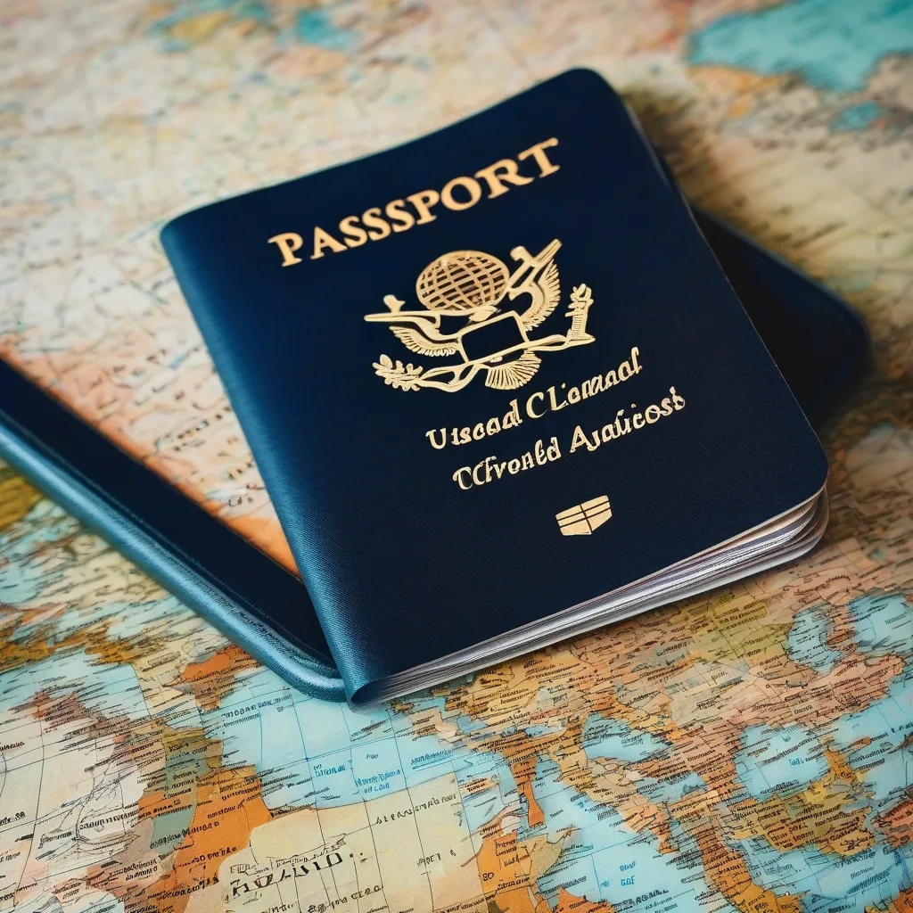 Passport and Luggage on a Map