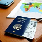 Passport and Plane Ticket