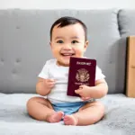 Baby with passport