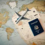 Passport Card and Plane Ticket