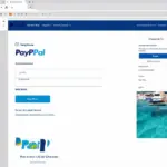 Travel website with paypal logo