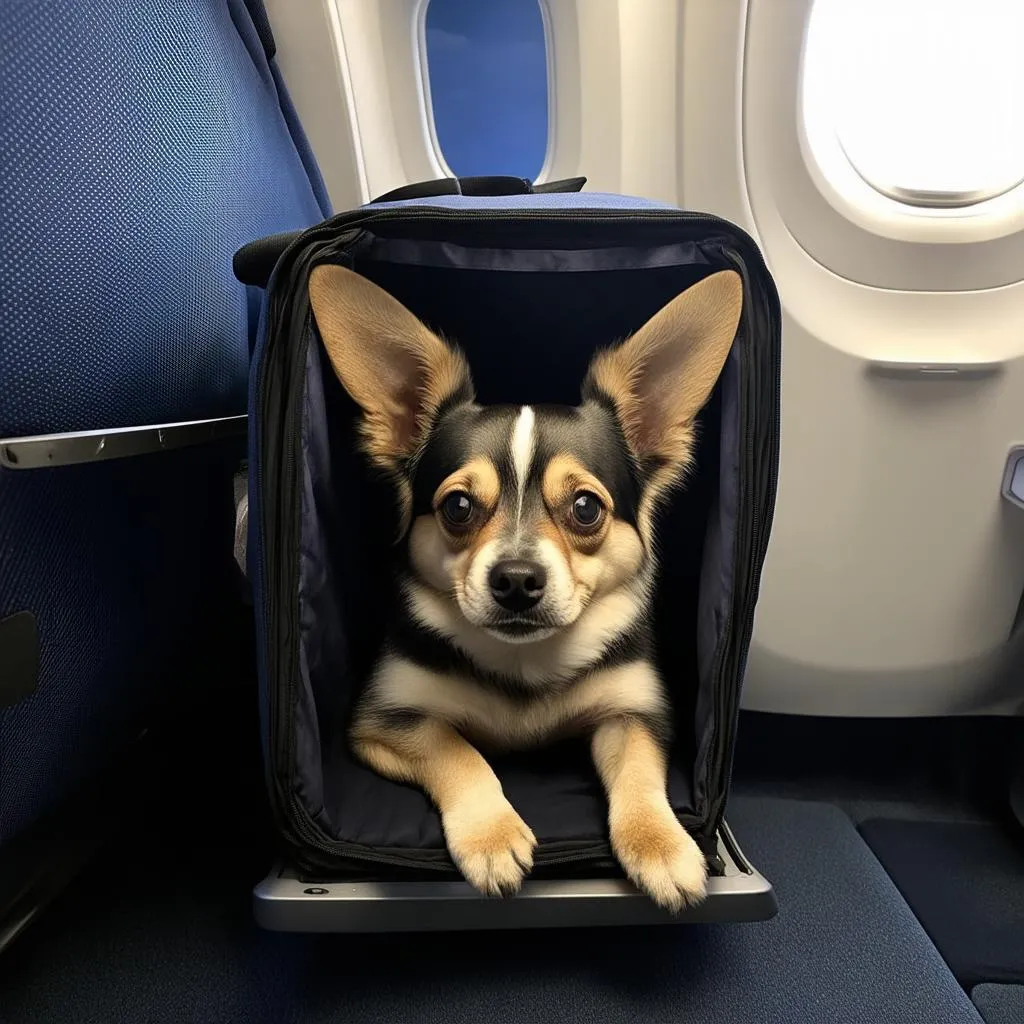 Pet Carrier on Airplane