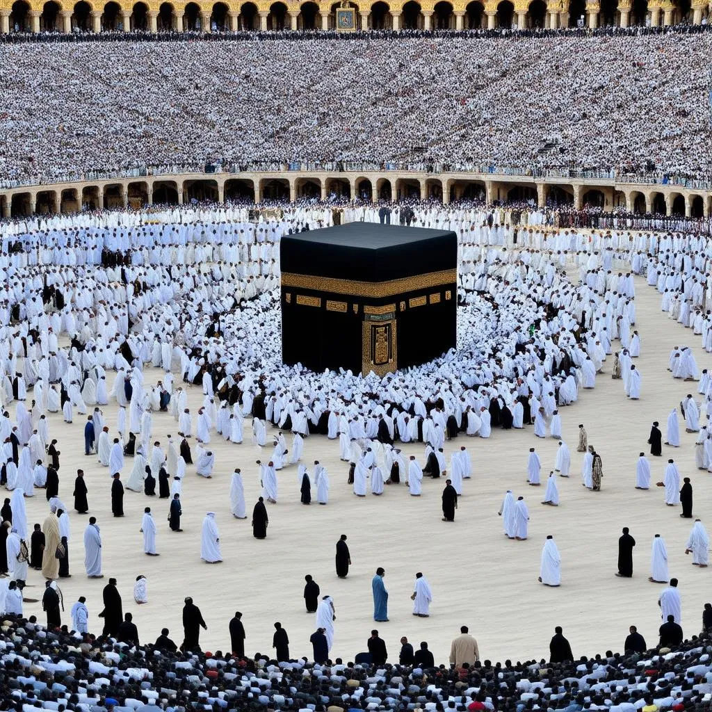 Pilgrims Circling the Kaaba