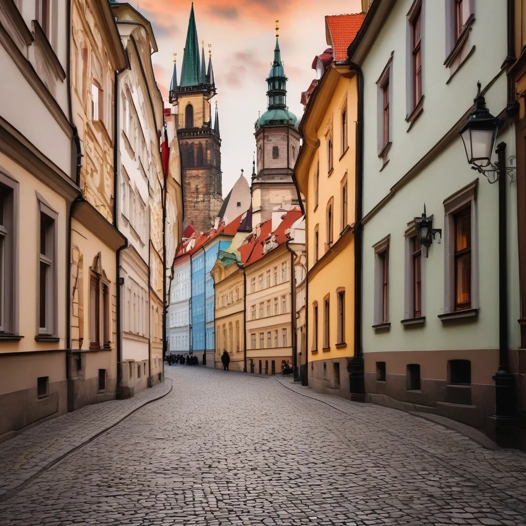 Charming streets of Prague, Czech Republic